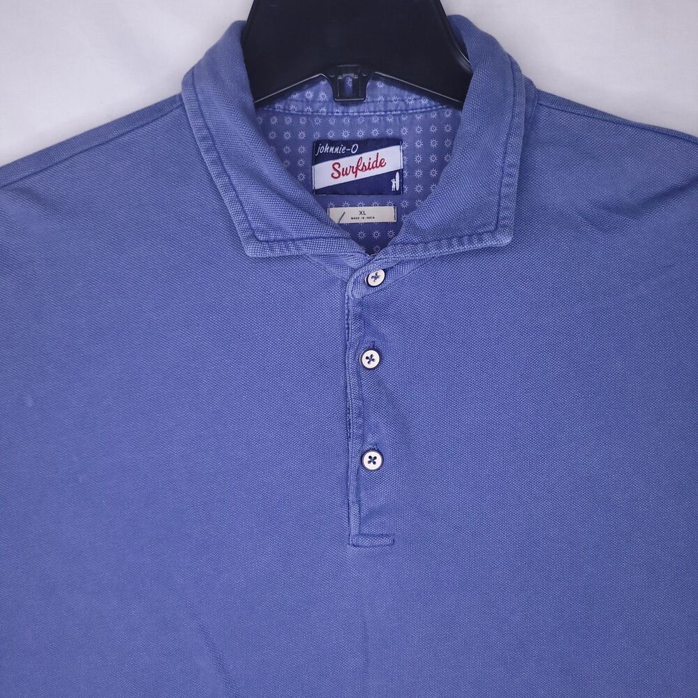 Johnnie O Polo Shirt Mens XL Blue Surfside Short Sleeve